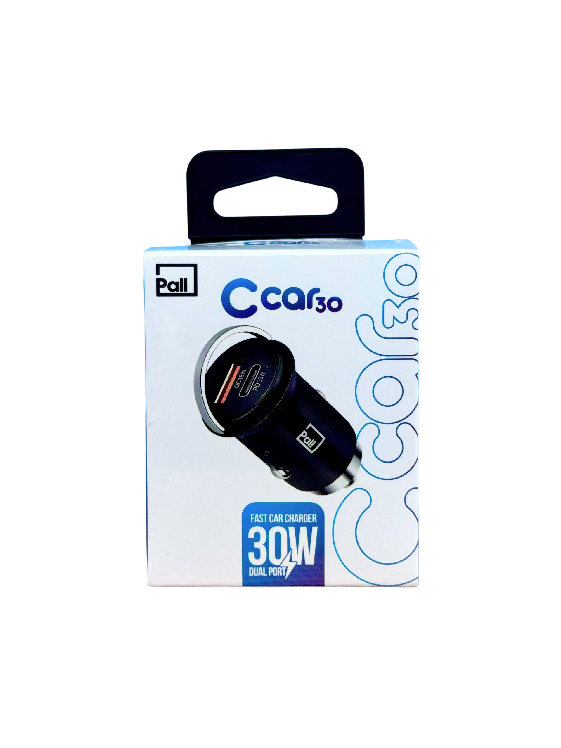 CARGADOR DE AUTO 30W CON SALIDA USB Y TIPO C